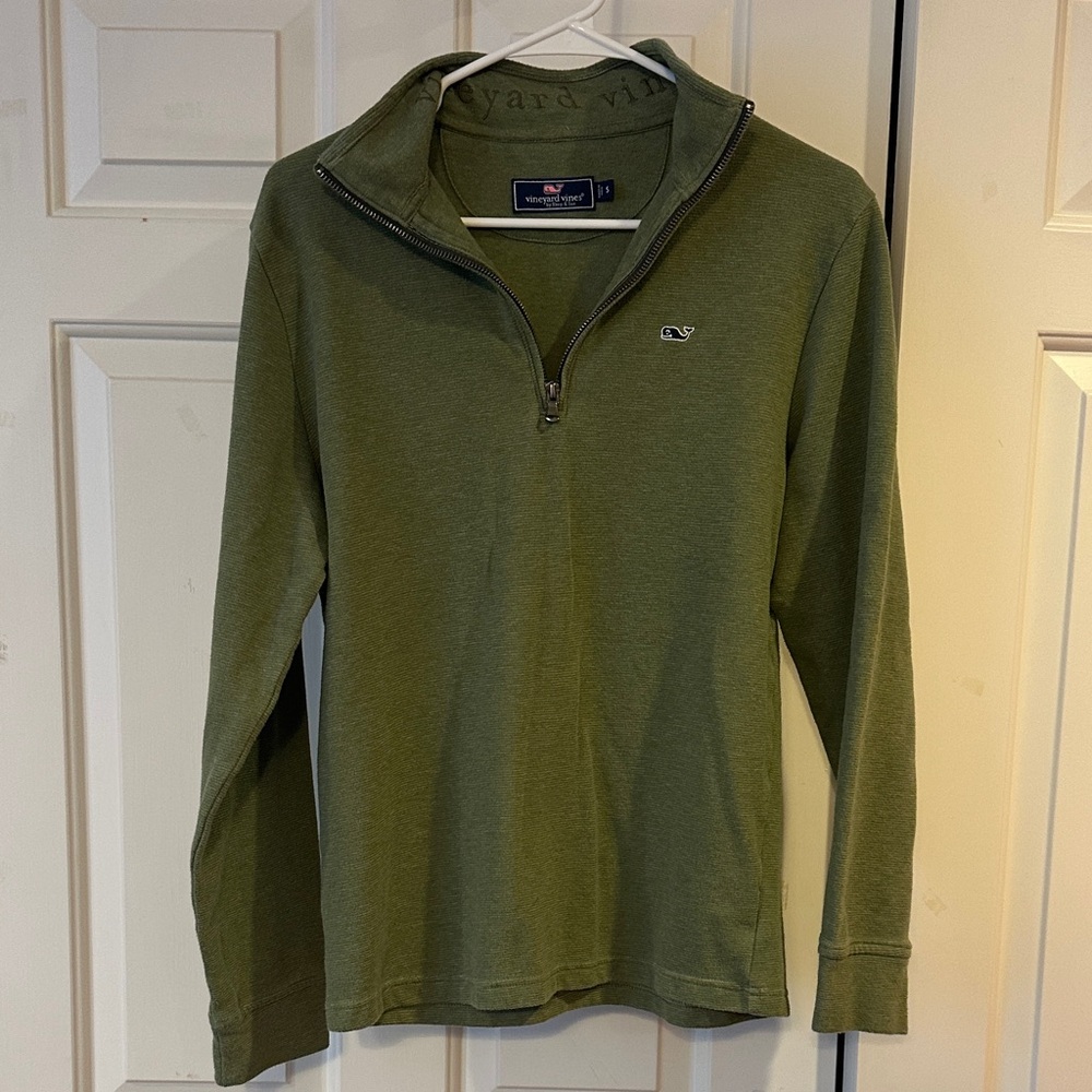 Vineyard Vines Men's Olive Quarter Zip